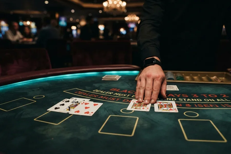 hvordan spille blackjack: Spillerens valgmuligheder